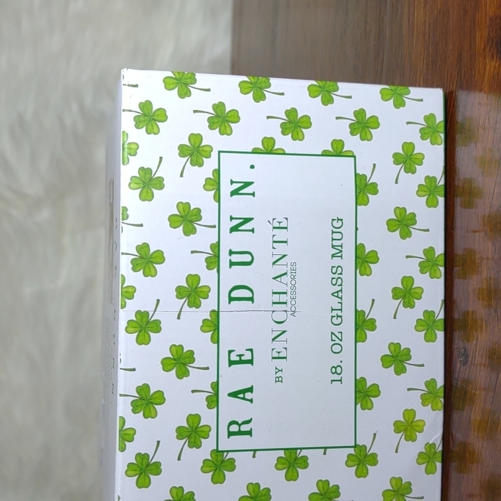 Glass Mug Rae Dunn Irish Fun Clear Coffee / Tea Cup St Patrick's Day - Picture 7 of 7